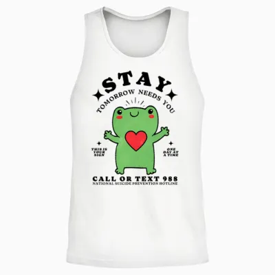 988 Suicide Prevention Tal Health Awareness Unisex Tank Top - White