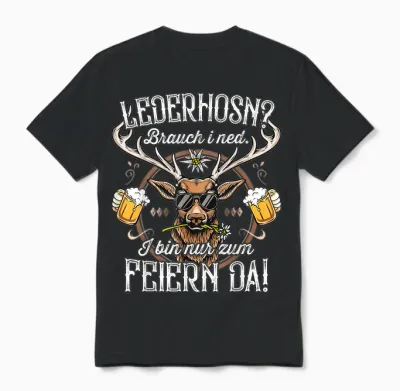 Trachtenshirt Herren Trachten Tshirt Passend Für Oktoberfest Unisex T-Shirt - Black