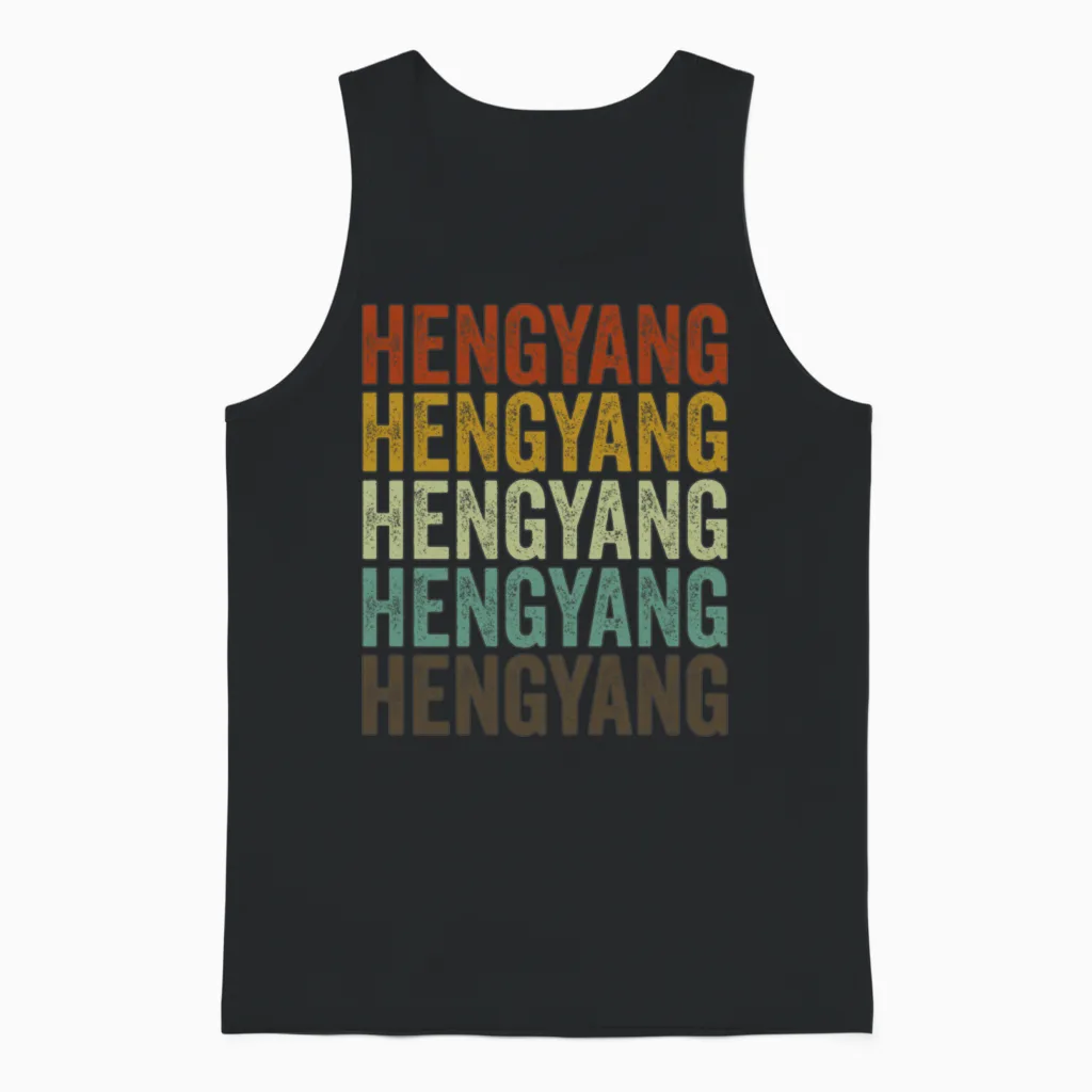 Hengyang China Retro Vintage Unisex Tank Top - Black