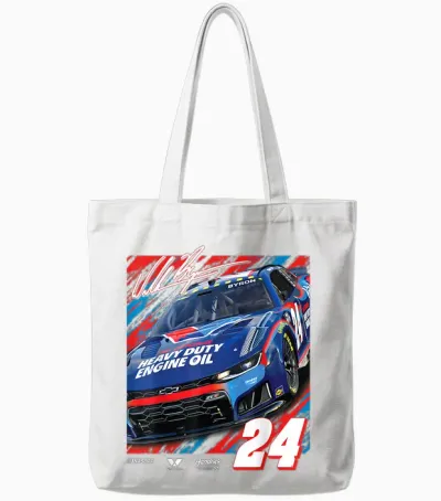 Nascar - William Byron - Valvoline Full Throttle Tote Bags - White