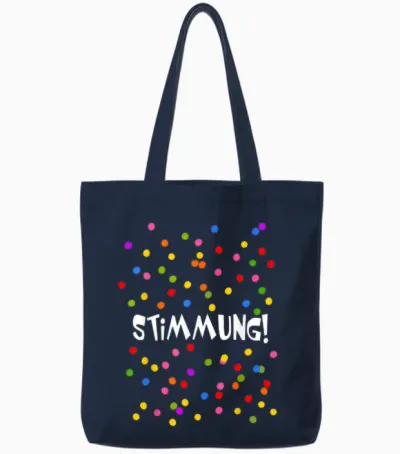 Stimmung Konfetti Silvester Karneval Kostüm Fasching Lustig Tote Bags - Navy