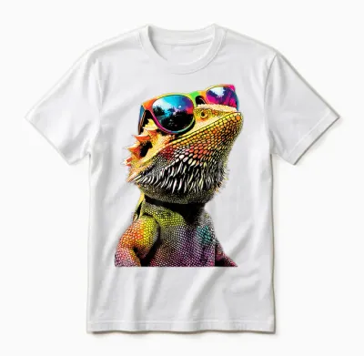 Bearded Dragon Lizard Pogona Bearded Dragon Cute Bearded Dragon Unisex T-Shirt - White