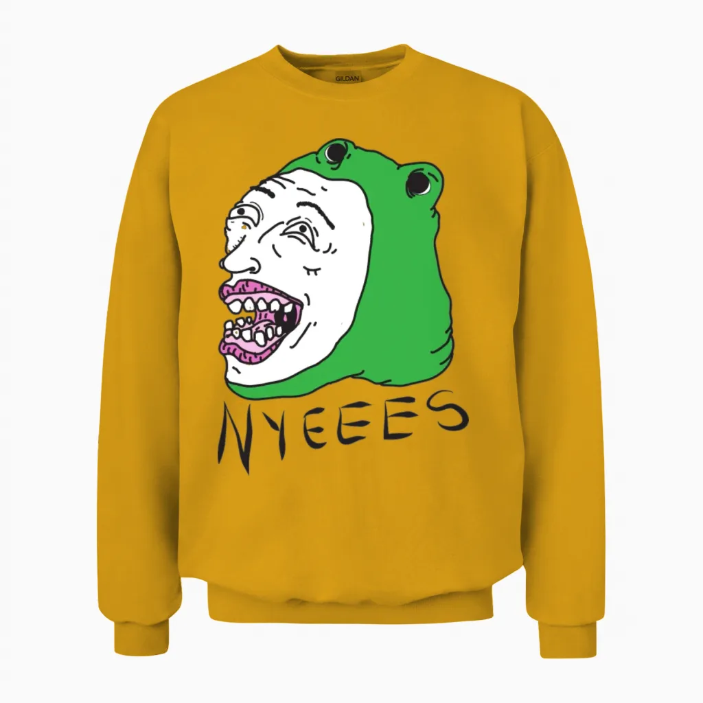 Filthy Frank Show Nyeees Unisex Sweatshirt in Gold