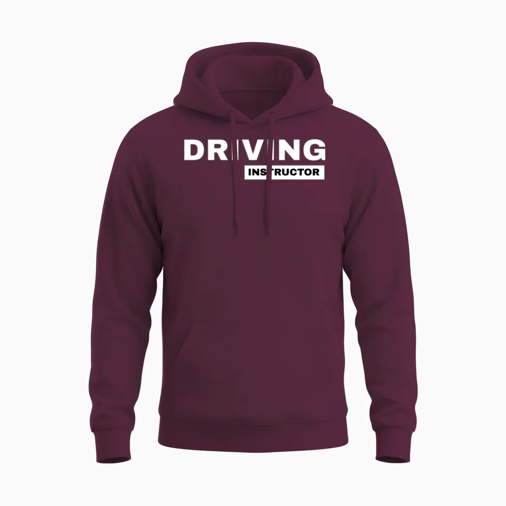 Driving Instructor Driving School Teacherss Unisex Hoodie in Maroon