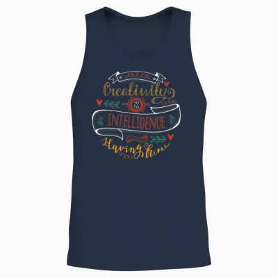 Creativity Intelligence Having Fun Unisex Tank Top - Navy