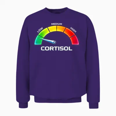 Humor Stress Low Cortisol Levels Unisex Sweatshirt - Purple