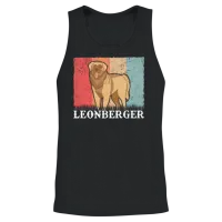 Leonberger Retro Unisex Tank Top - Black – 2