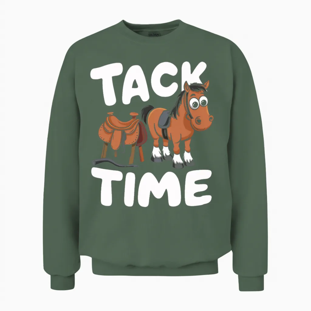 Horses and Humor for Every Horse Lover And Unisex Sweatshirt in Military Green