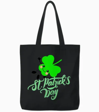 St Patrick's Day Tote Bags - Black