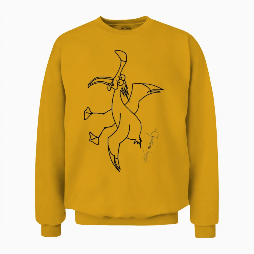 Screechgull Β© Chyropterum Innoxius Unisex Sweatshirt in Gold