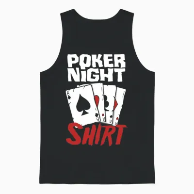 Poker Night Shirt Funny Poker Player Poker Gift Unisex Tank Top - Black