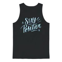 Stay Positive Unisex Tank Top - Black – 1