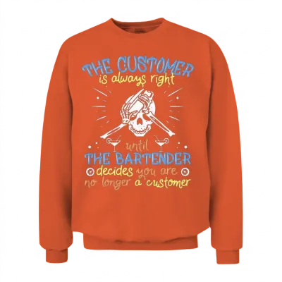 Funny Bartender Unisex Sweatshirt - Orange
