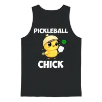 Pickleball Chick, Funny Pickleball Unisex Tank Top - Black – 1