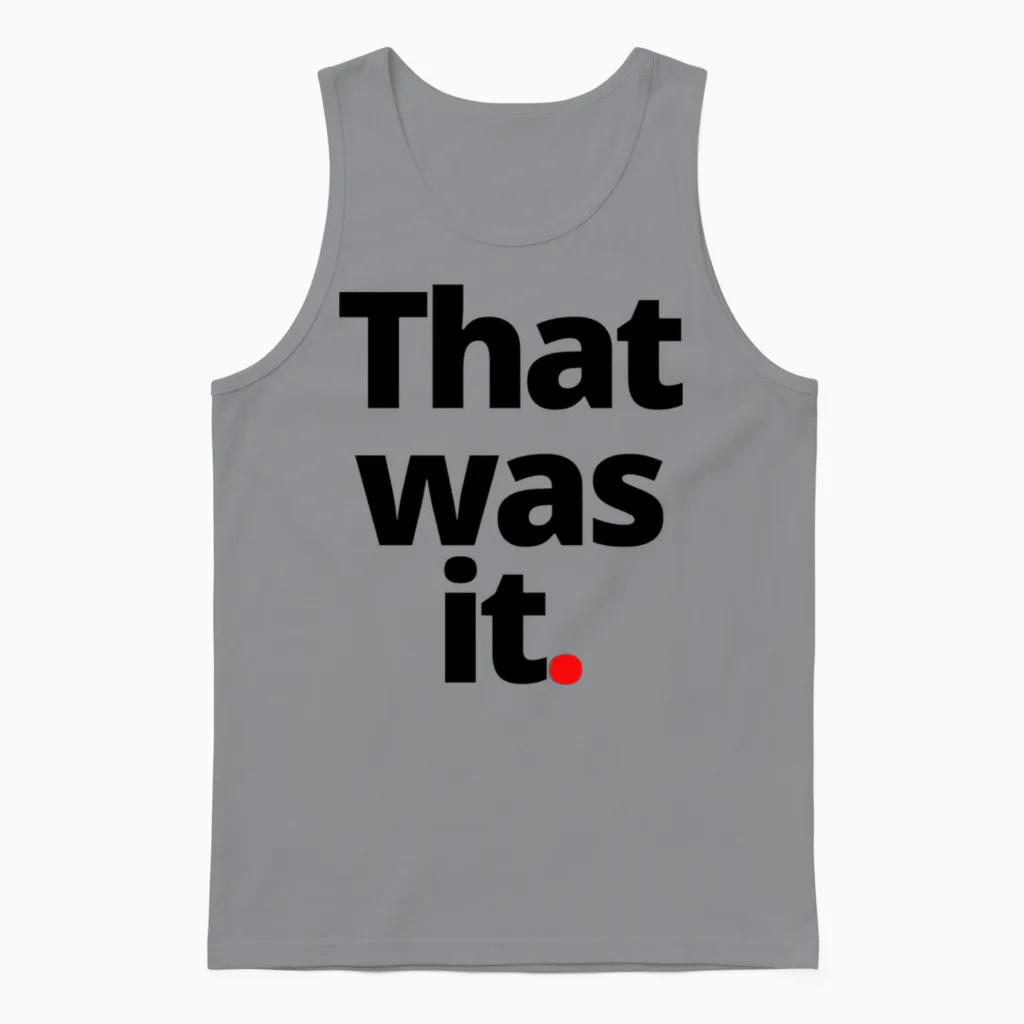 That Was It Nature Retro 80s Unisex Tank Top in Sport Grey