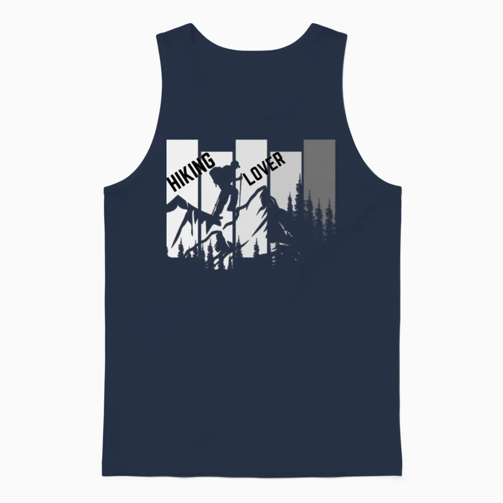 Hiking Lover & Outdoors Gift Unisex Tank Top in Navy