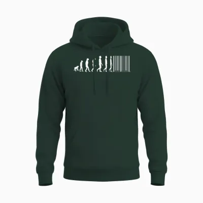 Evolution Von Affen Zum Menschen Mit Barcode Unisex Hoodie - Forest