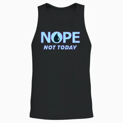 No, Heute Nicht | Magic Tcg Blue Mana Funny Unisex Tank Top - Black