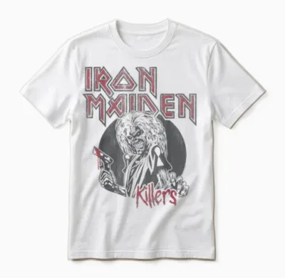 Iron Maiden - Vintage Beast Circle White Unisex T-Shirt - White