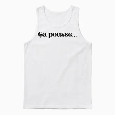 T-Shirt That Measures the Length of the Hair. Long Hair T-Shirt, White, S Unisex Tank Top - White