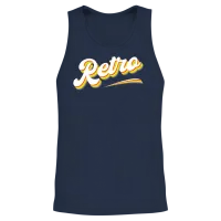 Retro Cool Unisex Tank Top - Navy – 2