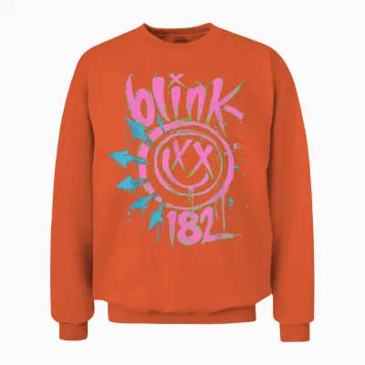 Blink 182 Neon Rock Music Band Unisex Sweatshirt - Orange