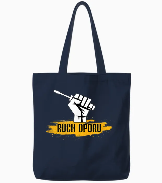 Hand & Screwdriver Small Logo Polish Electrician Tote Bags in Navy