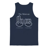 The Minivan 2 in the Front 5 in the Real Unisex Tank Top - Navy – 1