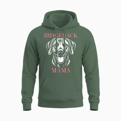 Rhodesian Ridgeback Mama Dog Mom Femme Mignon Unisex Hoodie - Military Green