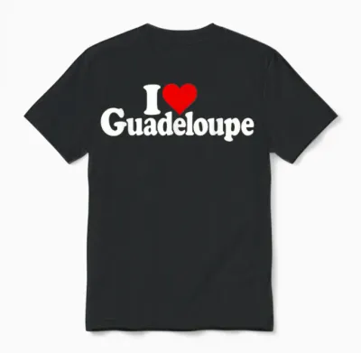 J'adore Heart Guadeloupe Unisex T-Shirt - Black