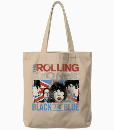 Offizielle the Rolling Stones Schwarz Und Blau Tote Bags - Natural