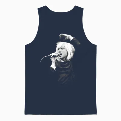 Debbie Harry Blondie Live Von Simon Fowler Unisex Tank Top - Navy