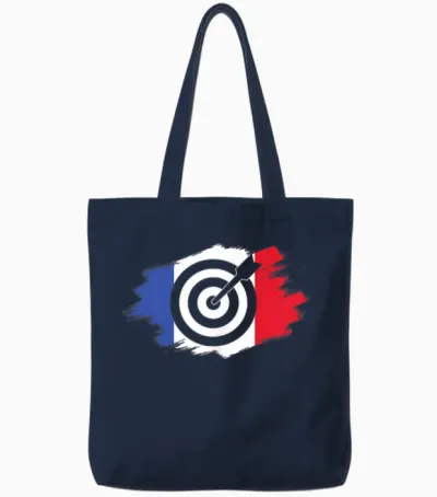 Archery Archery Archer Archery France Funny T-Shirt, Black, S Tote Bags - Navy