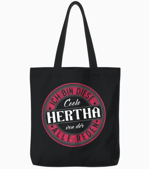 Hertha | Ich Bin Diese Coole Hertha Tote Bags in Black