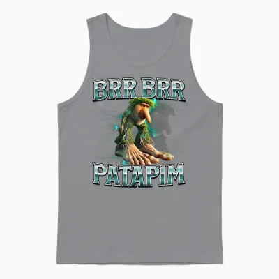 Brr Brr Patapim Italian Brainrot Unisex Tank Top - Sport Grey