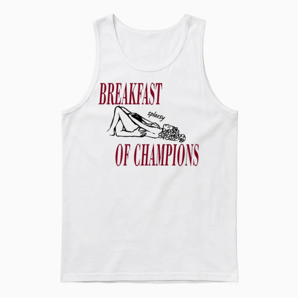 Breakfast of Champions Official Unisex Tank Top in White