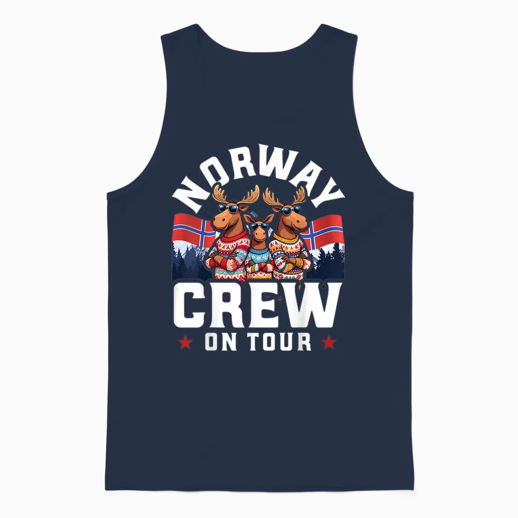 Lustige Norwegen Tour 2025 Unisex Tank Top in Navy