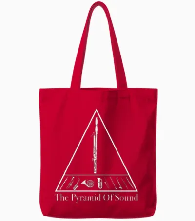 Funny Bassoon for Bassoonist Tote Bags - Red