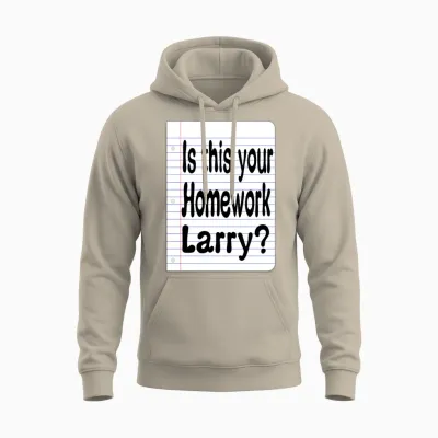 Is This Your Homework Larry? the Big Lebowski Unisex Hoodie - Sand