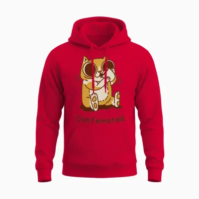 Catfeinated Unisex Hoodie - Red