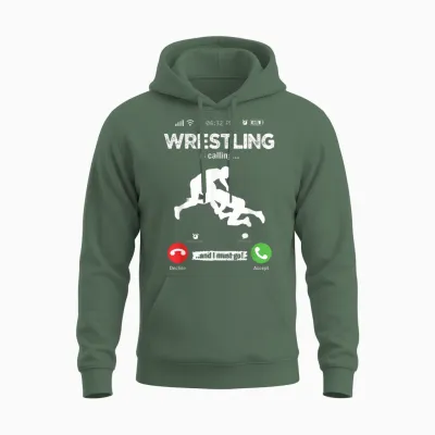 Das Wrestling Ruft Retro-Wrestling Men Wrestling Unisex Hoodie - Military Green