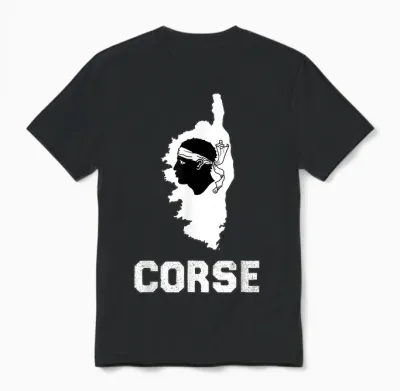 Authentic Corsica Beauty Island for Men Women and Children T-Shirt, Black, S Unisex T-Shirt - Black