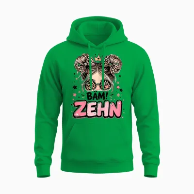 10. Geburtstag Mädchen 10 Jahre 2016 Lustig Geschenk Unisex Hoodie - Irish Green
