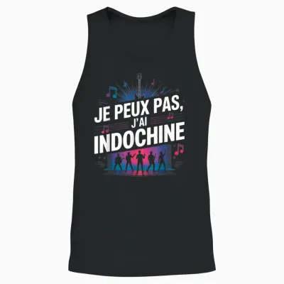 Je Peux Pas J'ai Fan Indochine Man Woman Child Concert Unisex Tank Top - Black