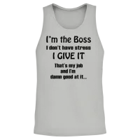 I'm the Boss Funny Unisex Tank Top - Ash – 2