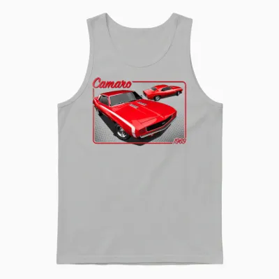 1969 Chevrolet Camaro Red Unisex Tank Top - Ash