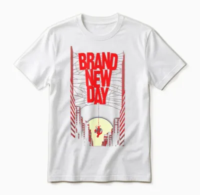 Marvel Spider-Man Studios: Bnd Movie 2026 City Web Title Unisex T-Shirt - White