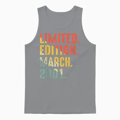 édition Limitée Mars 2001 Anniversaire Unisex Tank Top - Sport Grey