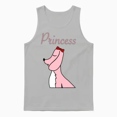 Princess Dog Unisex Tank Top - Ash