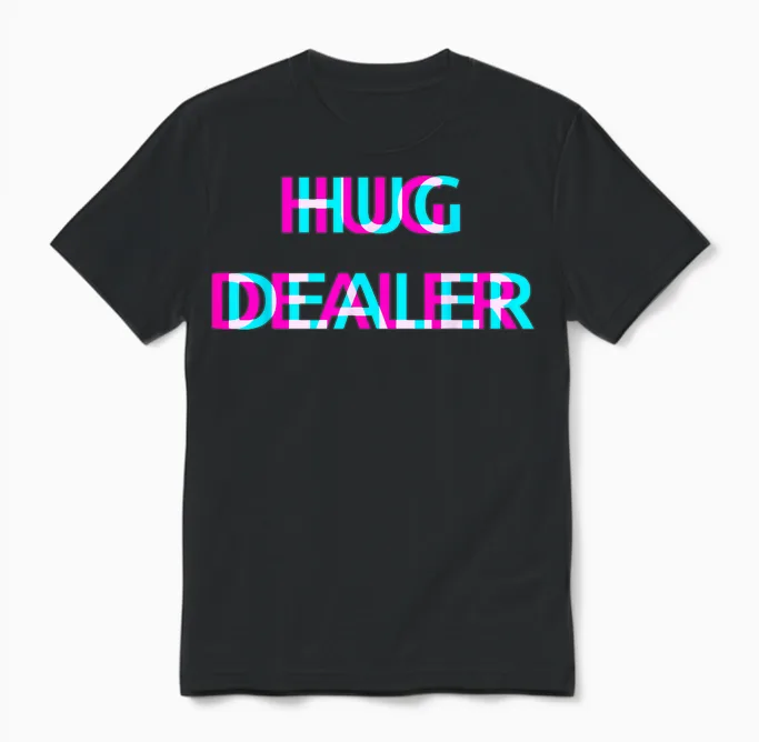 Hug Dealer Techno Edm Music Festival Raver Dance Rave Unisex T-Shirt in Black